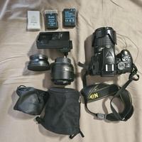 Macchina fotografica Nikon D 5300 + optional vari