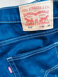 Levi's 512 Blu nuovi, 32 30