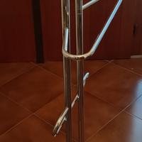 porta asciugamani a piantana in acciaio cromato