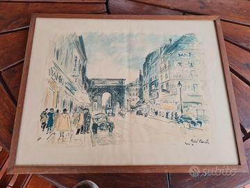 stampe con cornice di Cascella  vedute di Parigi