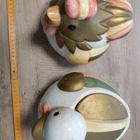 Papera e gallina pasquali ceramica