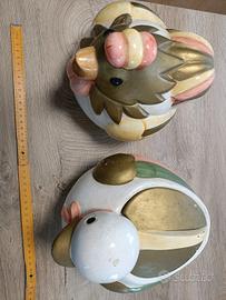 Papera e gallina pasquali ceramica
