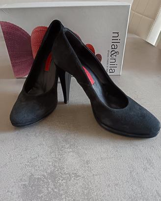 scarpe da donna camoscio nero