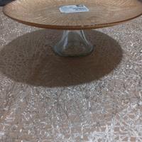 alzata per dolci in vetro 