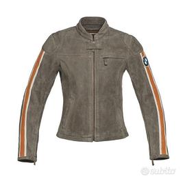 GIACCA MOTO PELLE BMW SCHWABING KHAKI LADY tg S