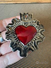 Sacro cuore ex voto Messico portafortuna amuleto