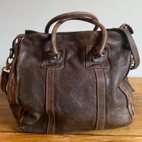 Borsetta in vera pelle invecchiata