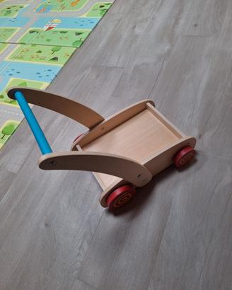 carrellino primi passi in legno 