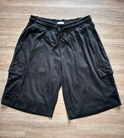 Pantaloncini cargo neri uomo. Taglia M. Ragno.