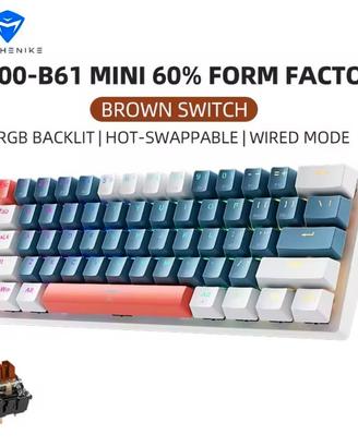 Tastiera Meccanica Machenike K500-B61 60% layout 