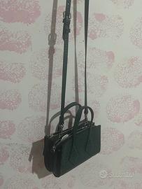 👜 Borsa ZARA verde scuro effetto coccodrillo