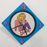 BARBIE  - OROLOGIO DA PARETE IN LEGNO