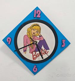 BARBIE  - OROLOGIO DA PARETE IN LEGNO