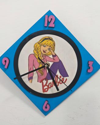 BARBIE  - OROLOGIO DA PARETE IN LEGNO