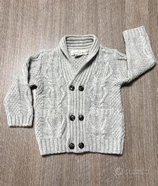 Cardigan bimbo 12 mesi doppiopetto grigio H&M