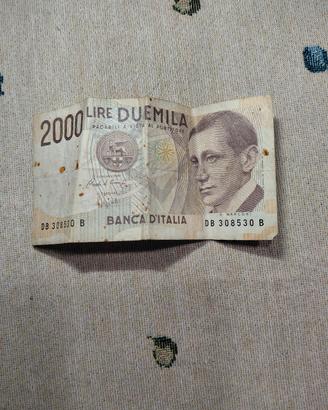 2000 lire di carta del 1990