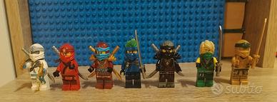 Lego Ninjago stock personaggi i 6 ninja +il dorato