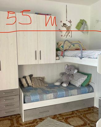 Cameretta bambini ponte 3 letti