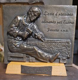  Scultira Bronzo Fonderia Fracaro Vicenza Vintage 