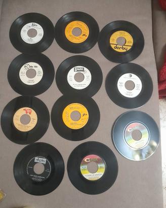set di 11 dischi in vinile 45 giri 
