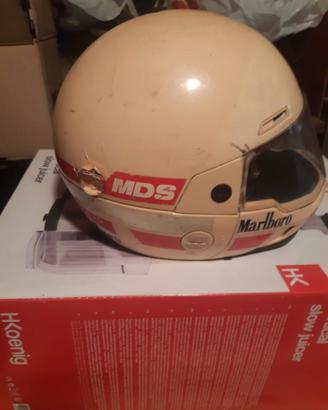 Casco moto vintage Mds anni '80
