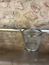 Cestini in acciaio per pane o frittura portatutto