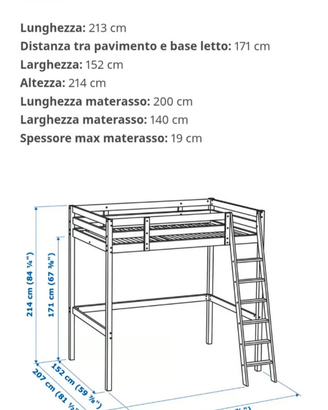 Letti STORÄ di IKEA 1 piazza e mezza