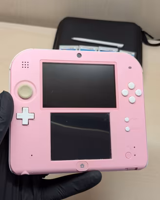 Console Nintendo 2ds Rosa Funzionante Custodia Gio