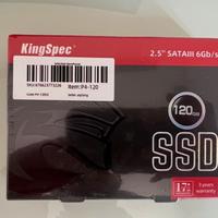 SSD KingSpec 120GB 2,5” SATA III nuovo sigillato