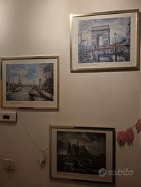 quadro litografia Paris di BRUNET