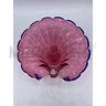 centrotavola-vetro-rosa-blu-conchiglia-murano
