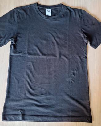 T-shirt nera Zara, tg. S - 100% cotone 