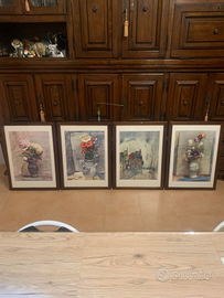 Lotto 4 Quadri Vintage Maceo Casadei STAMPE