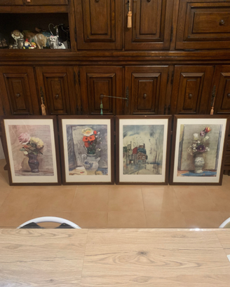 Lotto 4 Quadri Vintage Maceo Casadei STAMPE