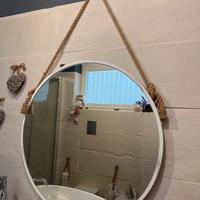 Specchio rotondo legno