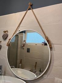 Specchio rotondo legno