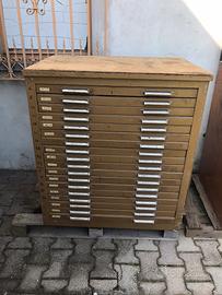 Cassettiera da tipografia