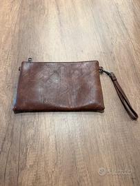 Pochette Uomo Marrone Vintage Retrò