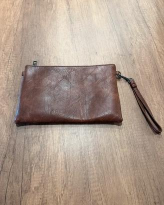 Pochette Uomo Marrone Vintage Retrò