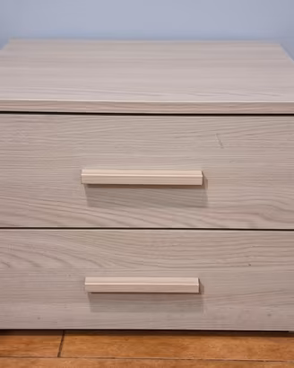Coppia Comodini 2 Cassetti Olmo Naturale