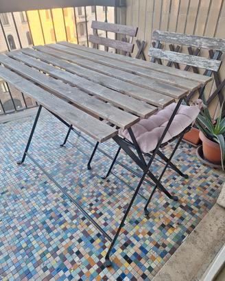 Tavolo da esterno Ikea + 2 sedie