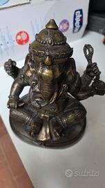 Statua Ganesha bronzo divinità Buddha Thailandia