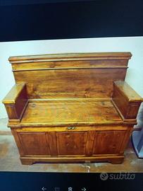 Mobile cassapanca primi del 900 con braccioli