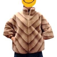 giacca in pelliccia sintetica simil visone 