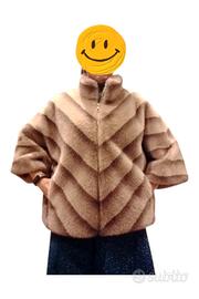 giacca in pelliccia sintetica simil visone 