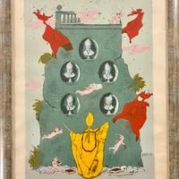 Nino Caffè litografia, quadro 50 x 70