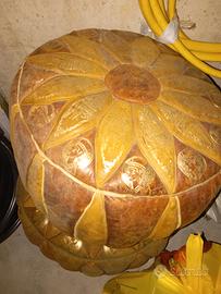 puff in pelle vintage 