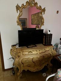 Cassettone con specchio Barocco Veneziano
