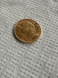 Moneta d oro svizzera 20 Franchi Vreneli 1935 – Or