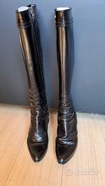 Stivali neri in pelle Flavio Castellani con tacco